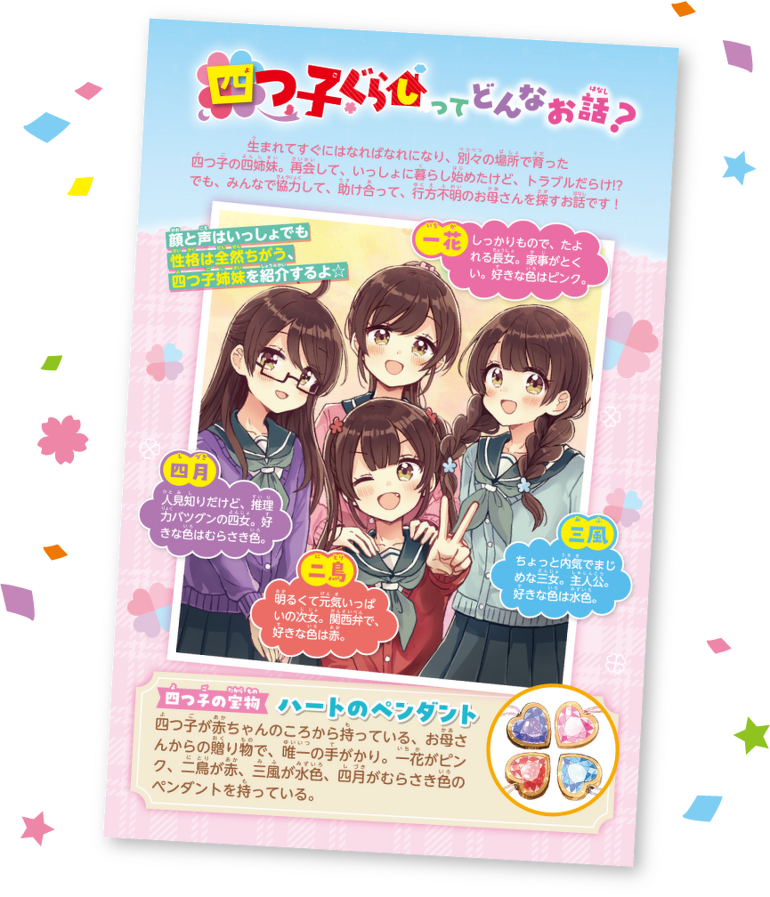 四つ子ぐらしファンブック | 特集 | 角川つばさ文庫